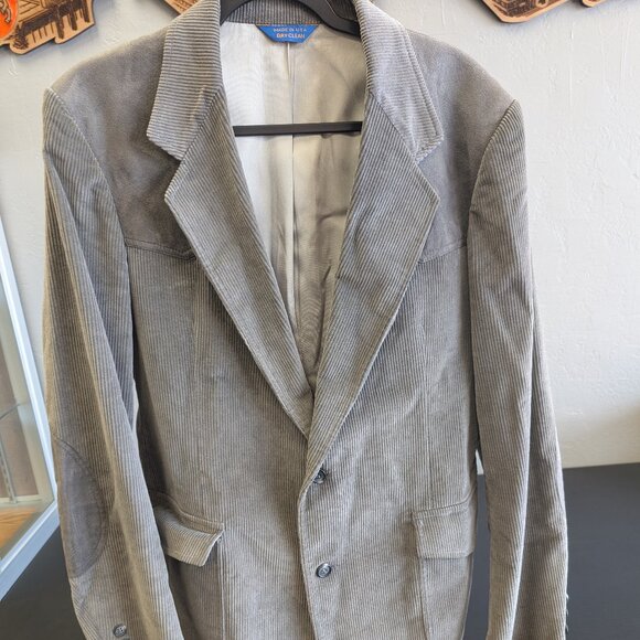 Pendleton Other - Pendleton Corduroy & Suede Western Sport Coat Jacket Grey Men's 40 Long